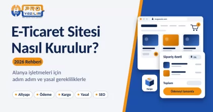E-Ticaret Sitesi Nasıl Kurulur? Alanya İşletmeleri İçin 2026 Adım Adım Rehber