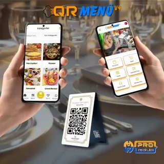 Sipariş ve Ekstra seçenekli geliştirilmiş QR menu V4.3 Serimiz