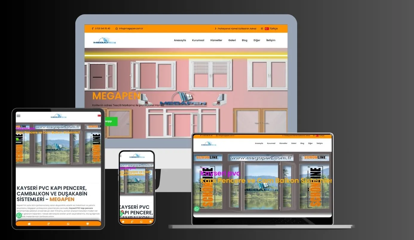 Kayseri Megapen Firması için PHP PDO kodlama Anahtar Teslim Web yazılım Projemiz