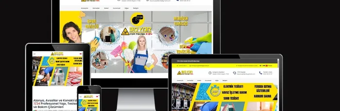 Avsallar Bayar Yapı Teknik Firması için Anahtar Teslim Web Tasarım Projesi