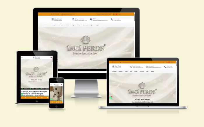İnci Perde Avsallar OXIN v3 Sınırsız Dil Web Tasarım Projesi