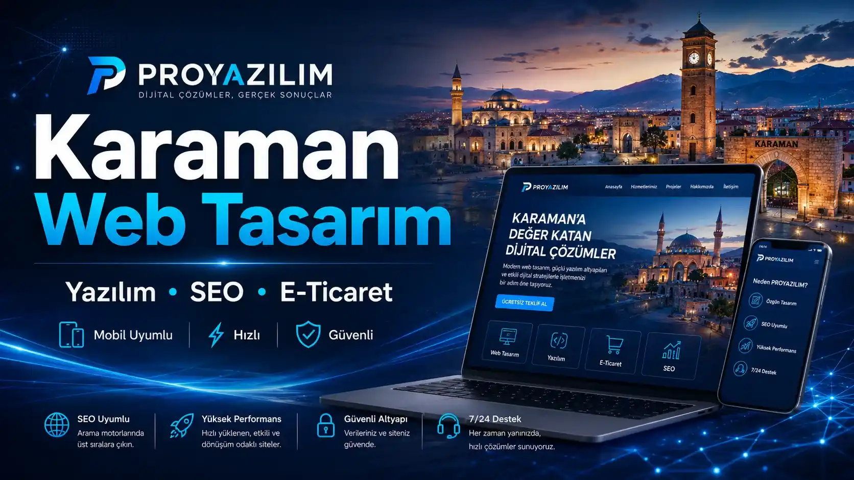 Karaman Web Tasarım, Yazılım Ve Seo Ajansı | Proyazılım | Alanya Web T