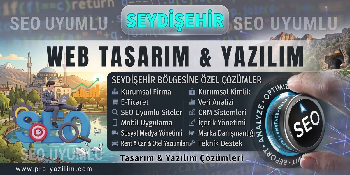 Seydişehir web tasarım yazılım